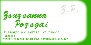 zsuzsanna pozsgai business card